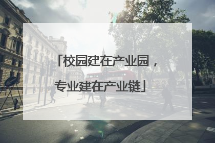 校园建在产业园，专业建在产业链