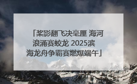 桨影翻飞决毫厘 海河浪涌赛蛟龙 2025滨海龙舟争霸赛燃爆端午