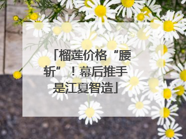 榴莲价格“腰斩”！幕后推手是江夏智造