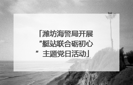 潍坊海警局开展“艇站联合砺初心”主题党日活动