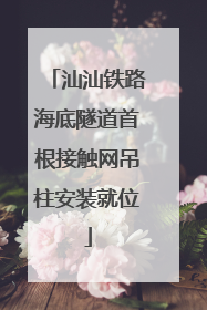 汕汕铁路海底隧道首根接触网吊柱安装就位