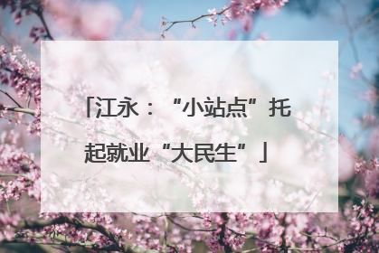 江永：“小站点”托起就业“大民生”
