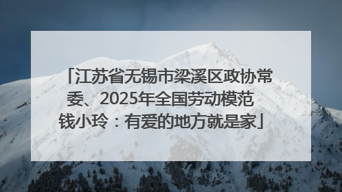 江苏省无锡市梁溪区政协常委、2025年全国劳动模范钱小玲：有爱的地方就是家