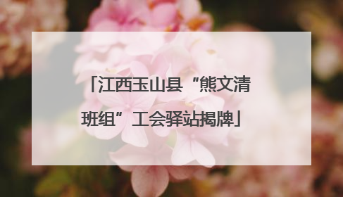 江西玉山县“熊文清班组”工会驿站揭牌