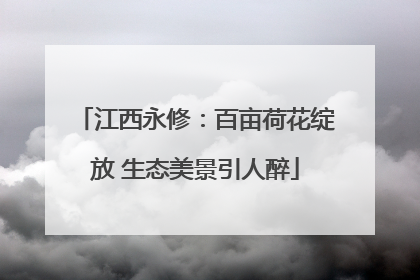 江西永修：百亩荷花绽放 生态美景引人醉