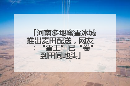 河南多地蜜雪冰城推出麦田配送，网友：“雪王”已“卷”到田间地头