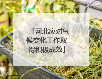 河北应对气候变化工作取得积极成效