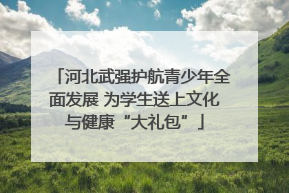 河北武强护航青少年全面发展 为学生送上文化与健康“大礼包”