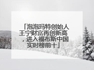 泡泡玛特创始人王宁财富再创新高，进入福布斯中国实时榜前十