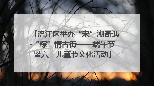 洛江区举办“宋”潮奇遇·“粽”情古街——端午节暨六一儿童节文化活动