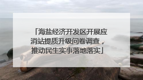 海盐经济开发区开展应消站提质升级问卷调查，推动民生实事落地落实