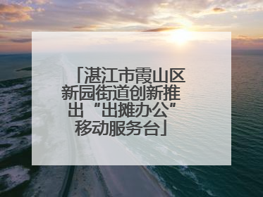湛江市霞山区新园街道创新推出“出摊办公”移动服务台