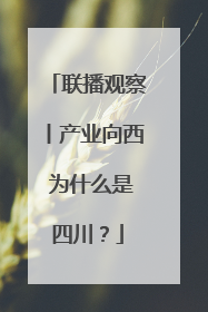 联播观察丨产业向西 为什么是四川？