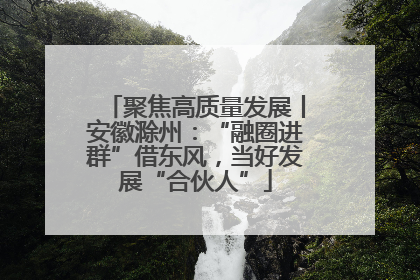 聚焦高质量发展丨安徽滁州：“融圈进群”借东风，当好发展“合伙人”
