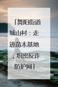 舞阳街道城山村：走进苗木基地，织密反诈防护网