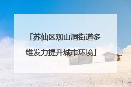 苏仙区观山洞街道多维发力提升城市环境