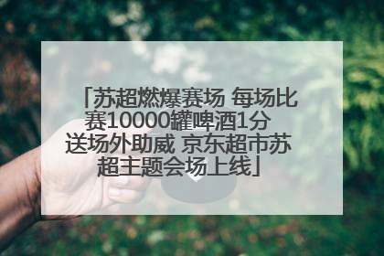 苏超燃爆赛场 每场比赛10000罐啤酒1分送场外助威 京东超市苏超主题会场上线