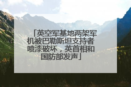 英空军基地两架军机被巴勒斯坦支持者喷漆破坏，英首相和国防部发声