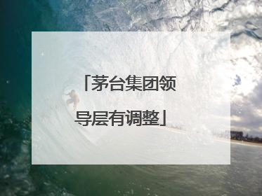茅台集团领导层有调整