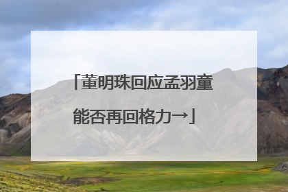 董明珠回应孟羽童能否再回格力→