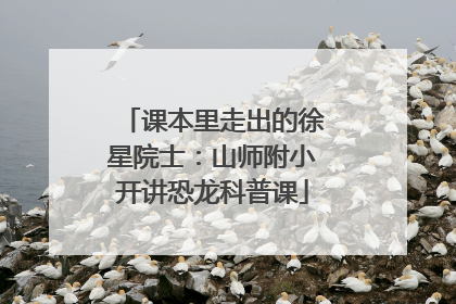 课本里走出的徐星院士：山师附小开讲恐龙科普课