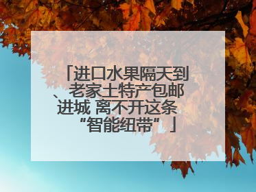 进口水果隔天到、老家土特产包邮进城 离不开这条“智能纽带”