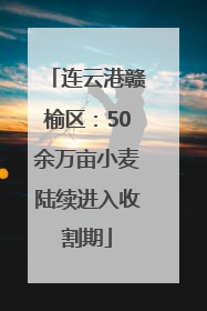 连云港赣榆区：50余万亩小麦陆续进入收割期