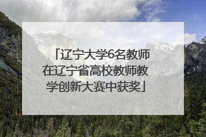 辽宁大学6名教师在辽宁省高校教师教学创新大赛中获奖