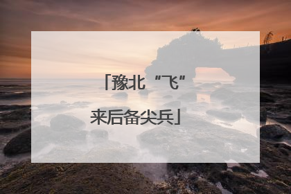豫北“飞”来后备尖兵