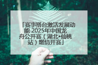 赛事搭台激活发展动能 2025年中国龙舟公开赛（湖北•仙桃站）燃情开赛