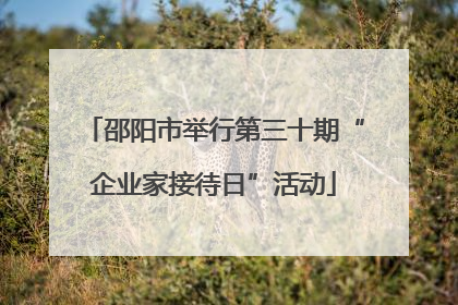 邵阳市举行第三十期“企业家接待日”活动