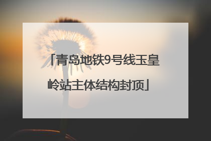 青岛地铁9号线玉皇岭站主体结构封顶