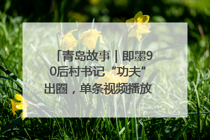 青岛故事｜即墨90后村书记“功夫”出圈，单条视频播放量过600万