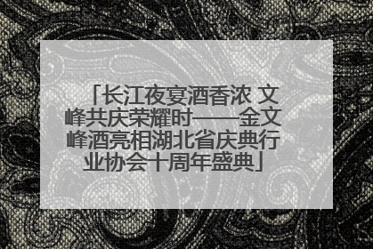长江夜宴酒香浓 文峰共庆荣耀时——金文峰酒亮相湖北省庆典行业协会十周年盛典