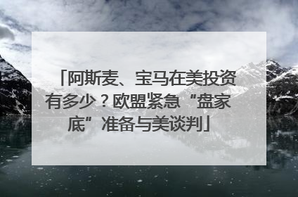 阿斯麦、宝马在美投资有多少？欧盟紧急“盘家底”准备与美谈判