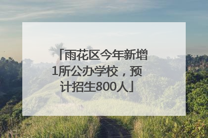 雨花区今年新增1所公办学校，预计招生800人