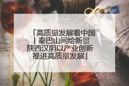 高质量发展看中国丨秦巴山间绘新景 陕西汉阴以产业创新推进高质量发展