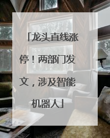 龙头直线涨停！两部门发文，涉及智能机器人