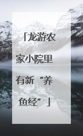 龙游农家小院里有新“养鱼经”
