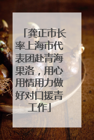 龚正市长率上海市代表团赴青海果洛，用心用情用力做好对口援青工作