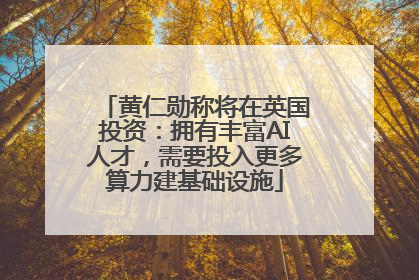 黄仁勋称将在英国投资：拥有丰富AI人才，需要投入更多算力建基础设施