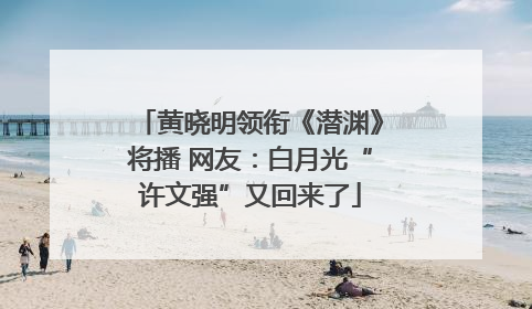 黄晓明领衔《潜渊》将播 网友：白月光“许文强”又回来了