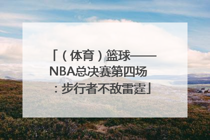 （体育）篮球——NBA总决赛第四场：步行者不敌雷霆