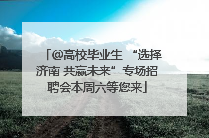 ＠高校毕业生 “选择济南 共赢未来”专场招聘会本周六等您来