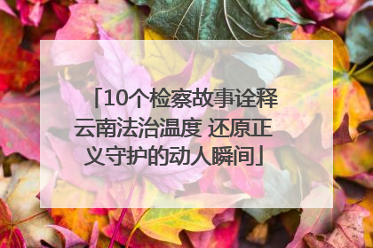 10个检察故事诠释云南法治温度 还原正义守护的动人瞬间