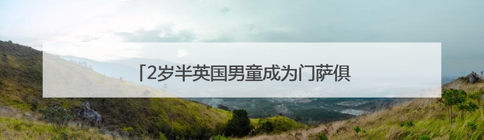 2岁半英国男童成为门萨俱乐部史上最年轻男性会员