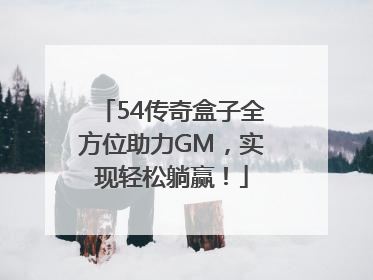 54传奇盒子全方位助力GM，实现轻松躺赢！