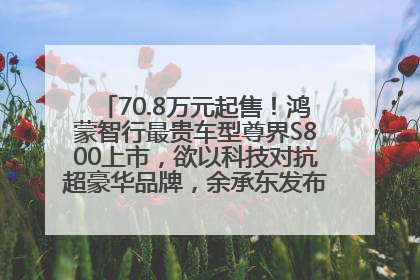 70.8万元起售！鸿蒙智行最贵车型尊界S800上市，欲以科技对抗超豪华品牌，余承东发布会未提及迈巴赫