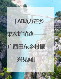 AI助力芒乡果农扩销路——广西田东乡村振兴见闻